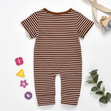 Load image into Gallery viewer, Colton Short Sleeve Jumpsuit- Brown
