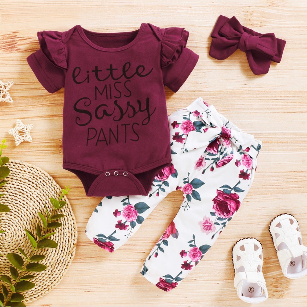 3 Piece Burgundy Set